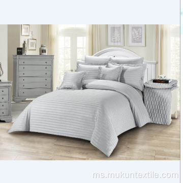 Stripe Polyester Wrinkle &amp; Fade Tahan Bedding Set